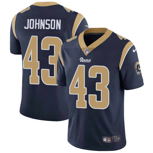 Nike Rams #43 John Johnson Navy Blue Team Color Men's Stitched NFL Vapor Untouchable Limited Jersey - Click Image to Close